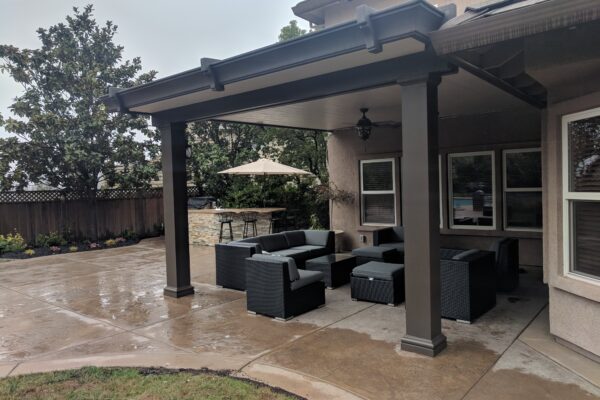 Lattice and Solid Patio cover in Rocklin, CA