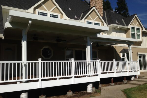 Solid Patio Cover add on over deck in Rocklin, CA