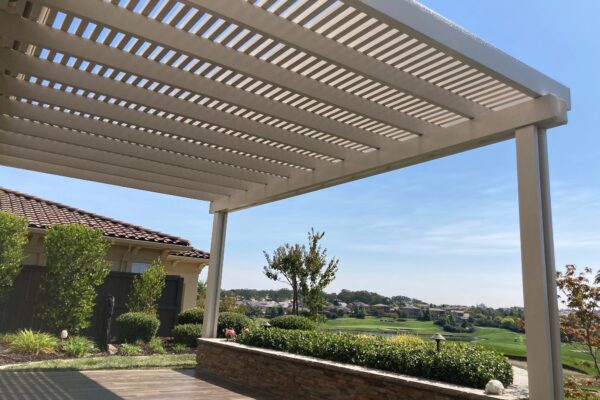 Lattice Patio Cover with Extruded Frame installed in El Dorado Hills, CA