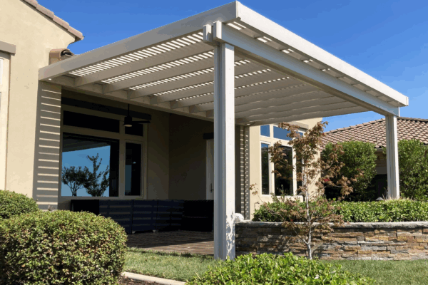 Lattice Patio Cover with Extruded Frame installed in El Dorado Hills, CA