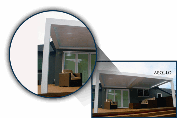 Close-up of extruded aluminum post with smooth powder-coated finish installed in Winters, CA