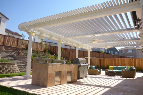 lattice patio cover installed in Sacramento, CA