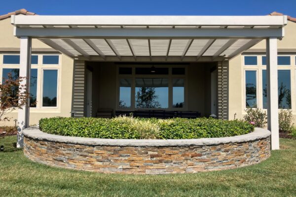 Lattice Patio Cover with Extruded Frame installed in El Dorado Hills, CA