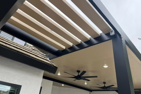 Apollo Louvered Roof System Combination Patio cover installed in Lodi, CA