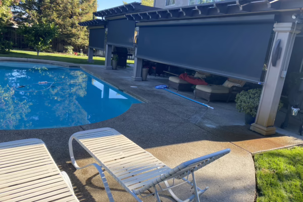 Custom Column Patio cover with Sun shade Add on in Sacramento, CA